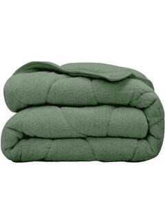 Whitelabel Dekbed Zonder Overtrek - Groen Teddy