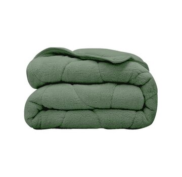 Whitelabel Dekbed Zonder Overtrek - Groen Teddy