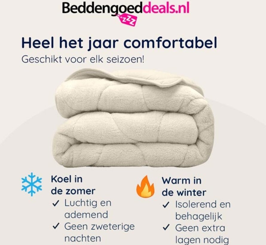 Dekbed Zonder Overtrek - Beige Teddy