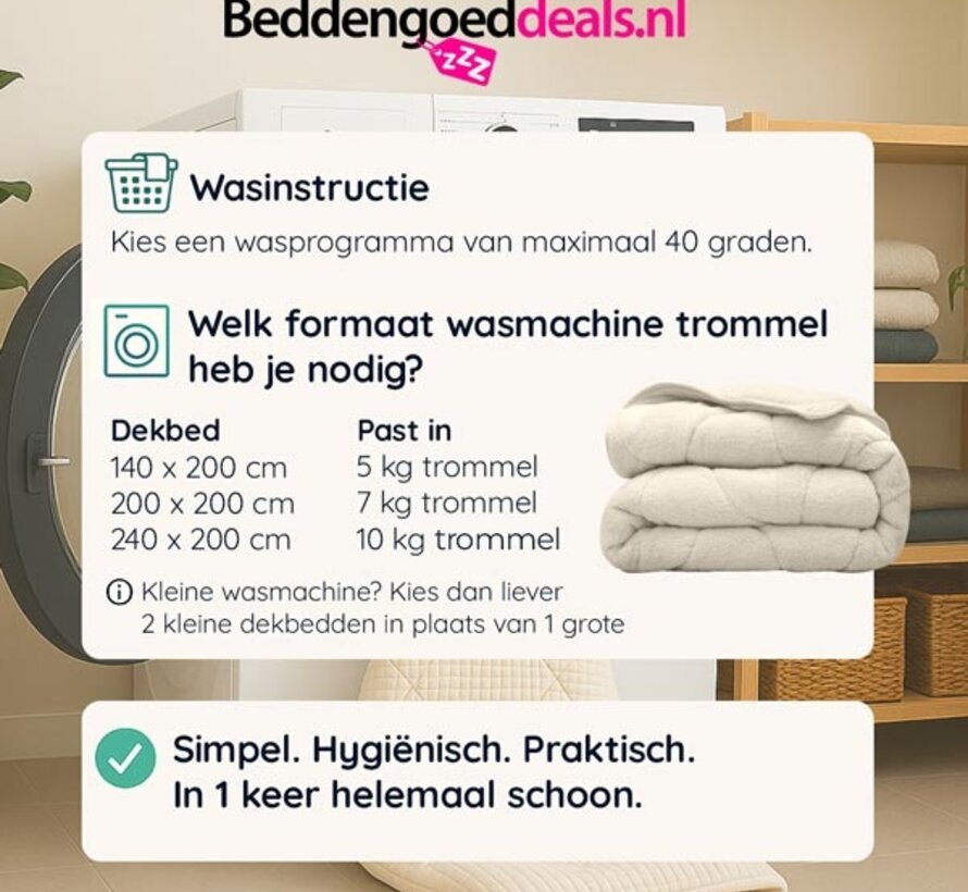 Dekbed Zonder Overtrek - Beige Teddy