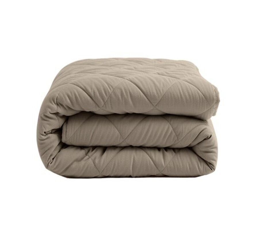 Dekbed Zonder Overtrek - Taupe Perkaal Katoen