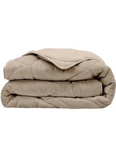 Whitelabel Dekbed Zonder Overtrek - Taupe Velvet