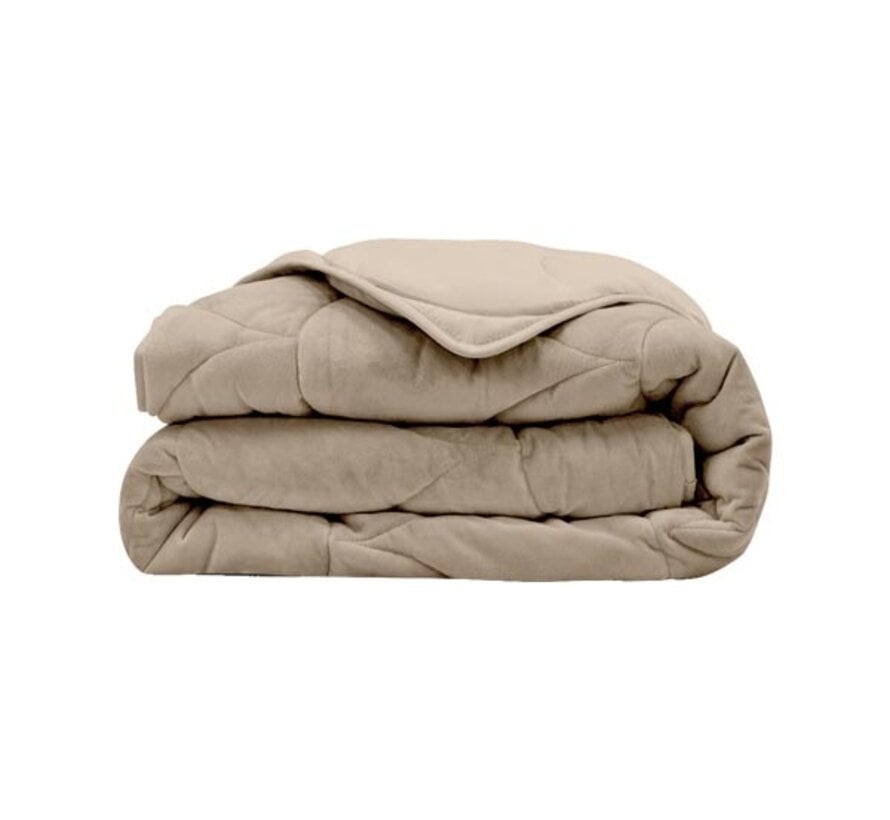 Dekbed Zonder Overtrek - Taupe Velvet