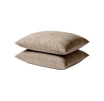 Whitelabel 2-Pack: Kussenslopen - Taupe Velvet