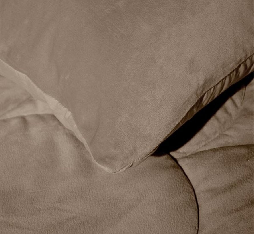 2-Pack: Kussenslopen - Taupe Velvet
