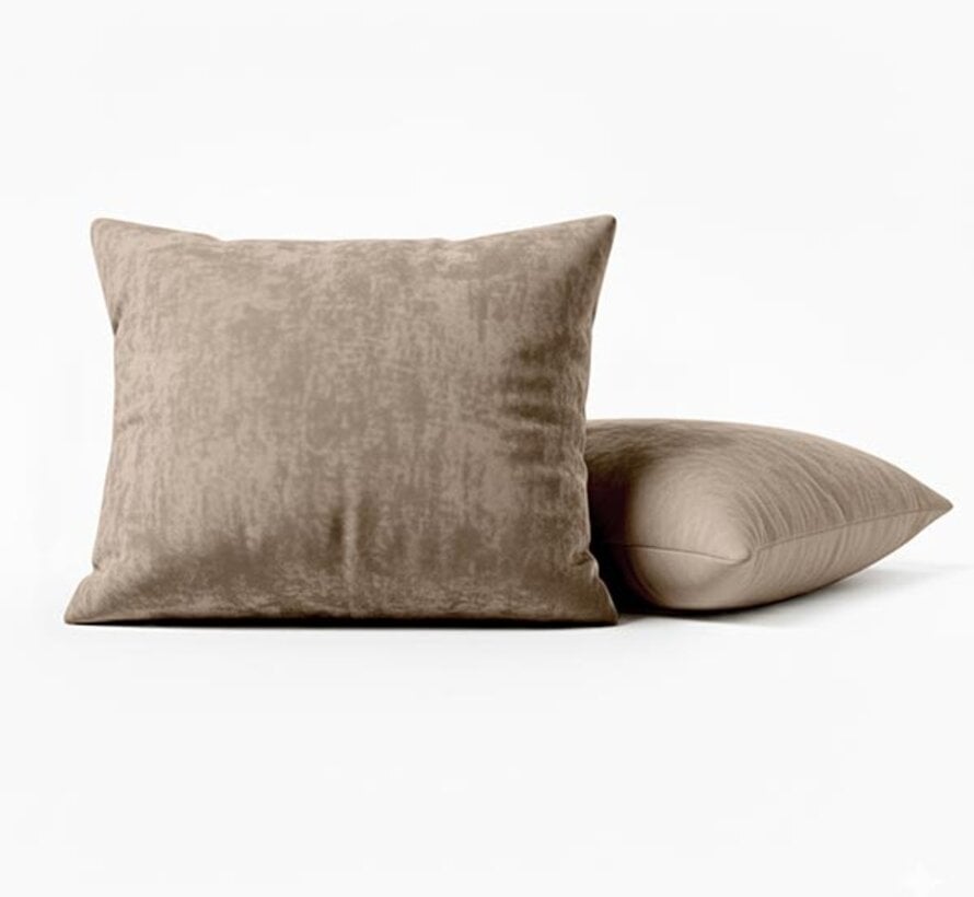 2-Pack: Kussenslopen - Taupe Velvet