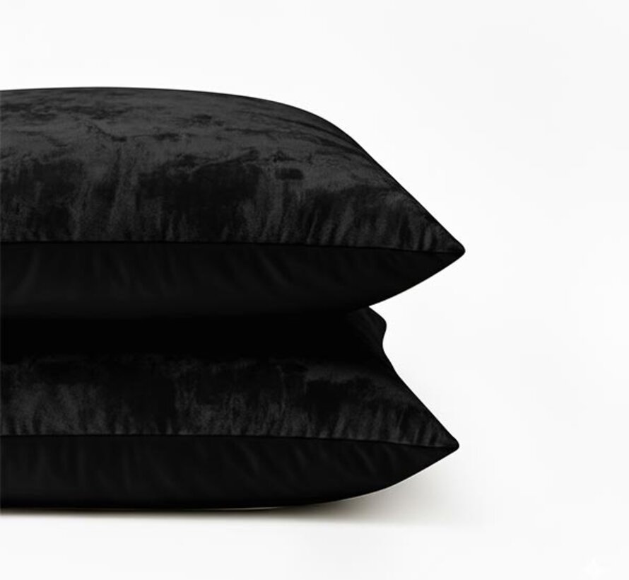 2-Pack: Kussenslopen - Zwart Velvet