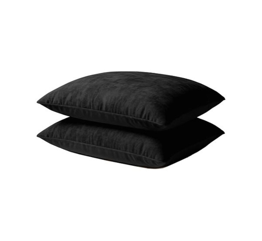 2-Pack: Kussenslopen - Zwart Velvet
