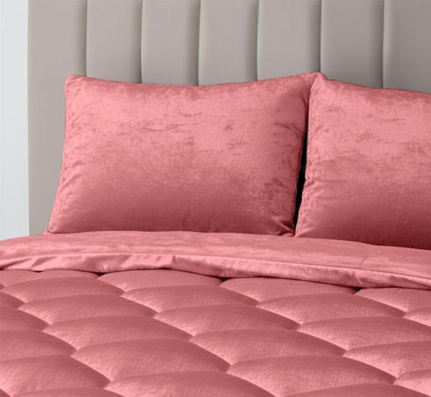 Dekbed Zonder Overtrek - Oud Roze Velvet