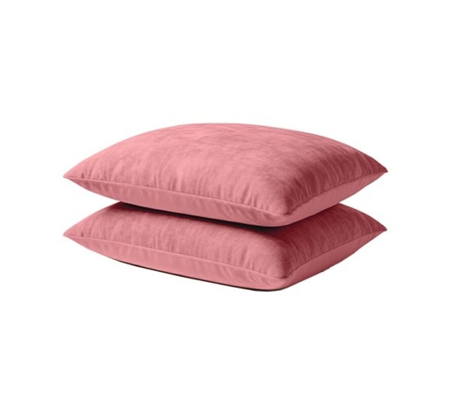 2-Pack: Kussenslopen - Oud Roze Velvet