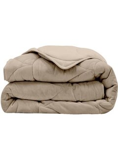 Whitelabel Dekbed Zonder Overtrek - Taupe Velvet