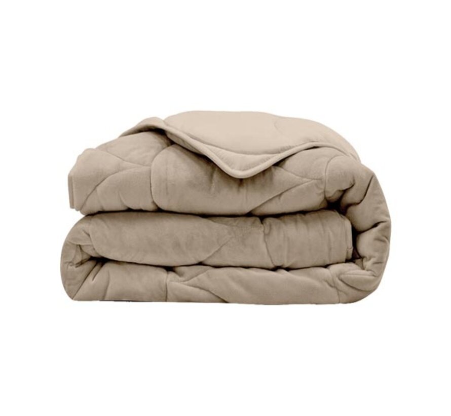Dekbed Zonder Overtrek - Taupe Velvet