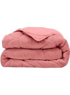 Whitelabel Dekbed Zonder Overtrek - Oud Roze Velvet