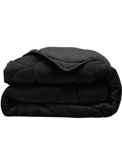 Whitelabel Dekbed Zonder Overtrek - Zwart Velvet