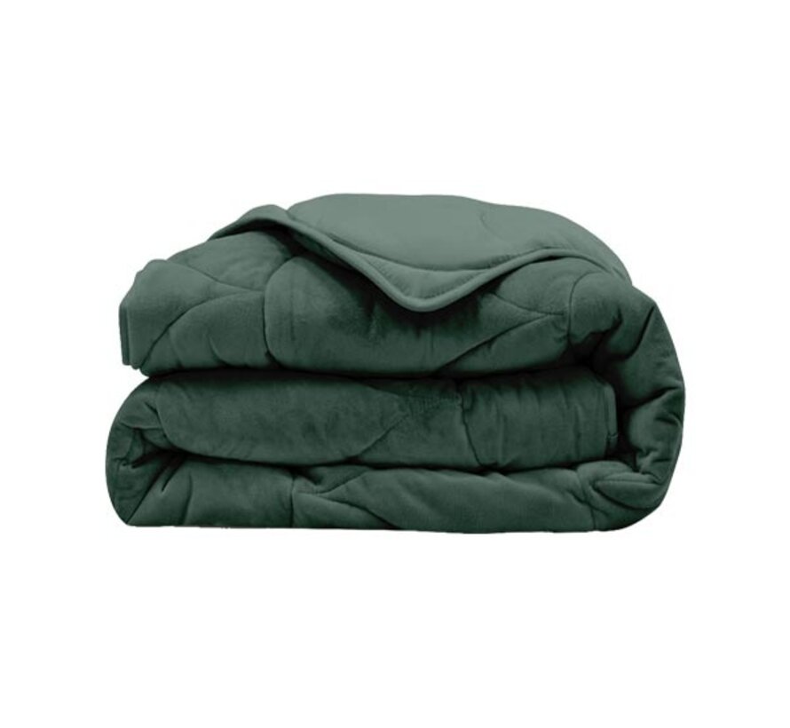 Dekbed Zonder Overtrek - Donkergroen Velvet