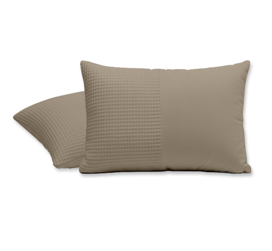2-Pack: Kussenslopen - Taupe Waffle