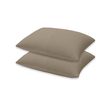 Zydante 2-Pack: Kussenslopen - Taupe Waffle