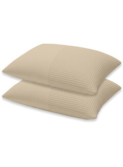 Zydante 2-Pack: Kussenslopen - Zand Waffle