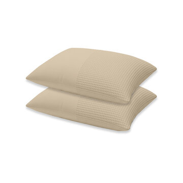 Zydante 2-Pack: Kussenslopen - Zand Waffle