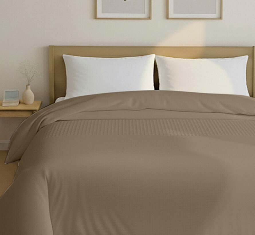 Dekbed Zonder Overtrek - Taupe Waffle