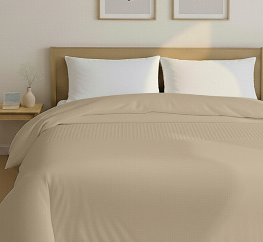 Dekbed Zonder Overtrek - Zand Waffle