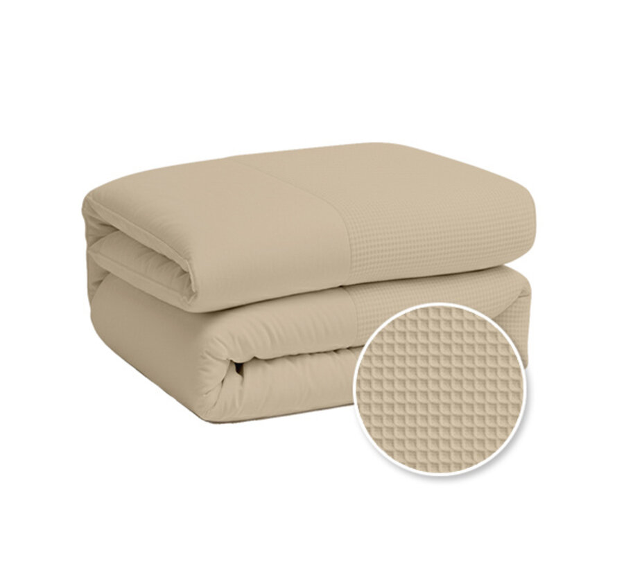 Dekbed Zonder Overtrek - Zand Waffle