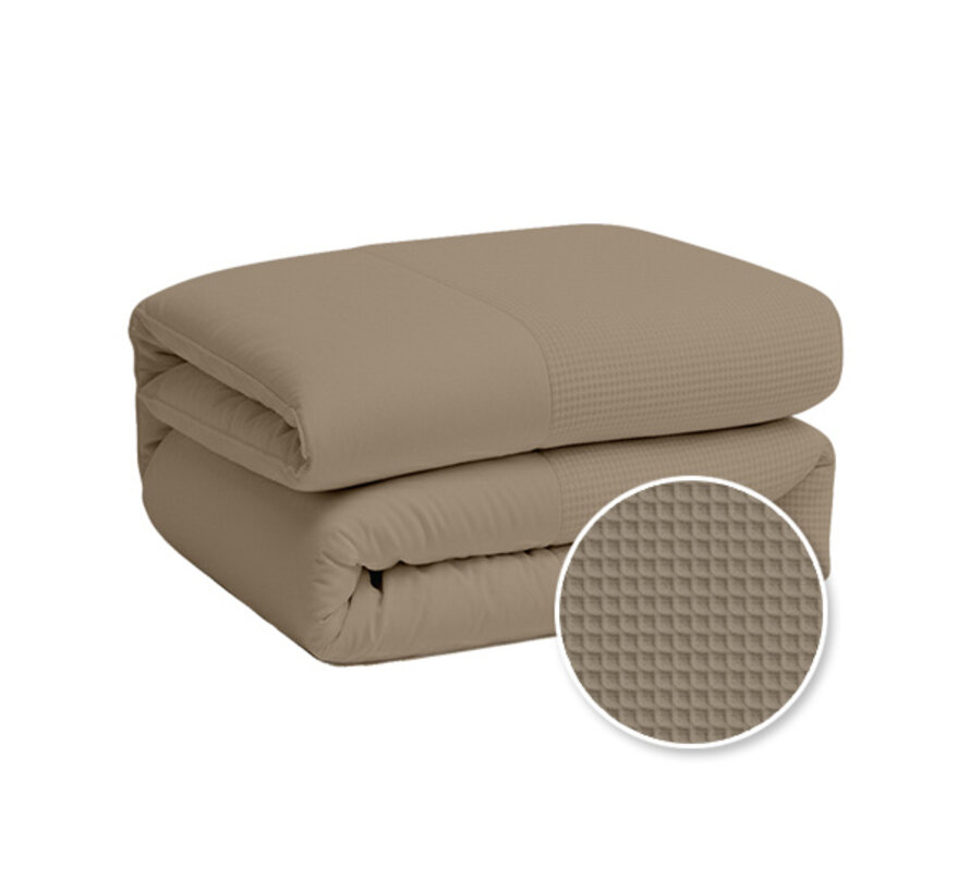 Dekbed Zonder Overtrek - Taupe Waffle