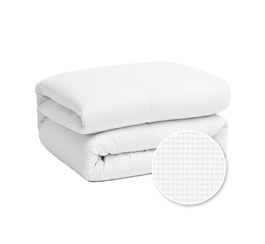 Dekbed Zonder Overtrek - Wit Waffle