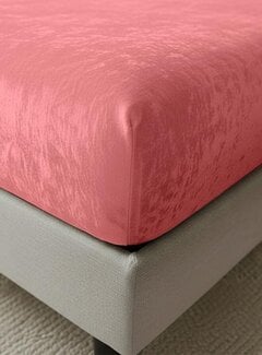 Whitelabel Hoeslaken - Oud Roze Velvet