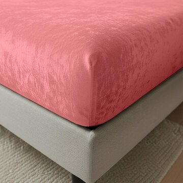 Whitelabel Hoeslaken - Oud Roze Velvet