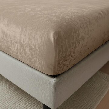 Whitelabel Hoeslaken - Taupe Velvet