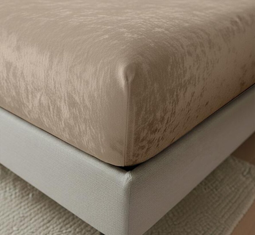 Hoeslaken - Taupe Velvet