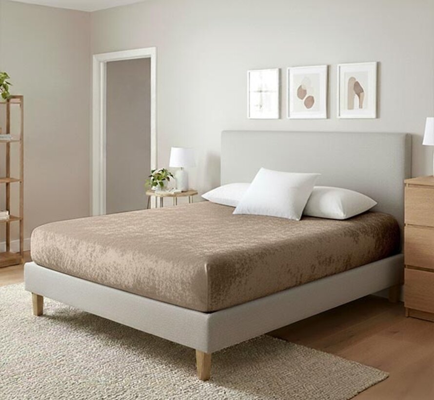 Hoeslaken - Taupe Velvet