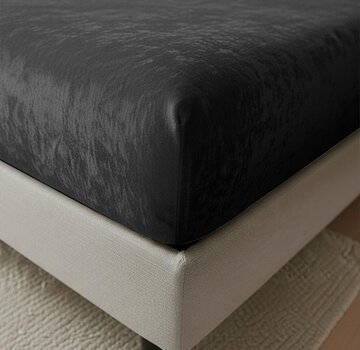 Whitelabel Hoeslaken - Zwart Velvet