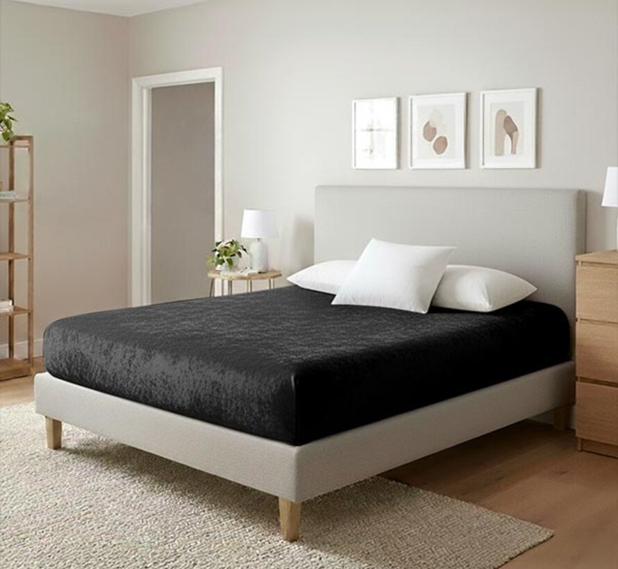 Hoeslaken - Zwart Velvet