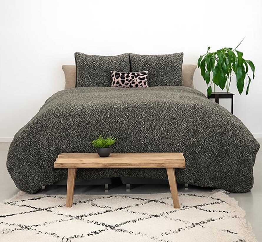 Teddy Tiger - Antraciet/Zwart Dekbedovertrek