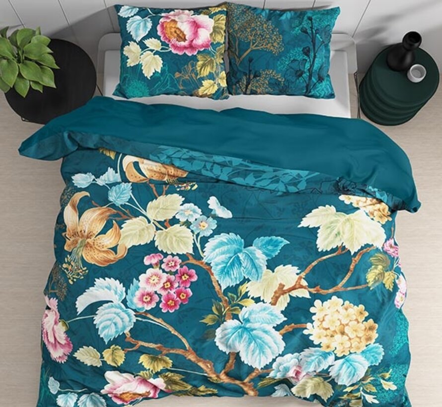 Chanda - Blauw Dekbedovertrek