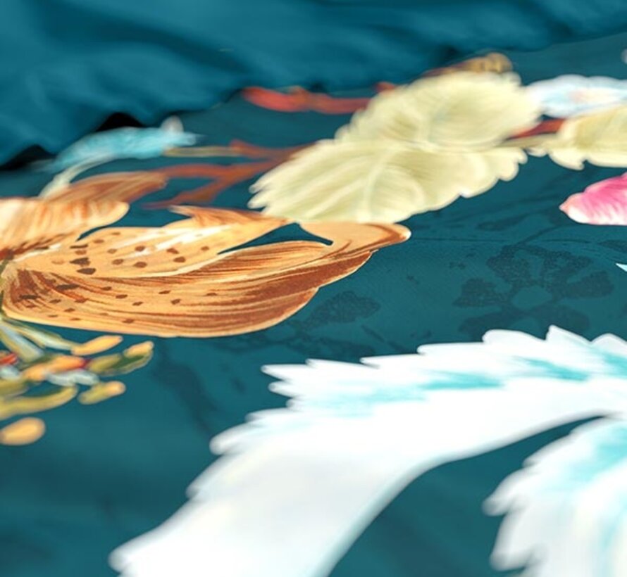 Chanda - Blauw Dekbedovertrek