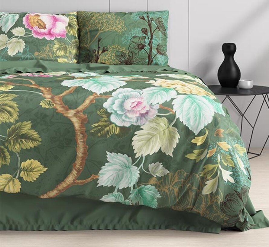 Chanda - Olijfgroen Dekbedovertrek