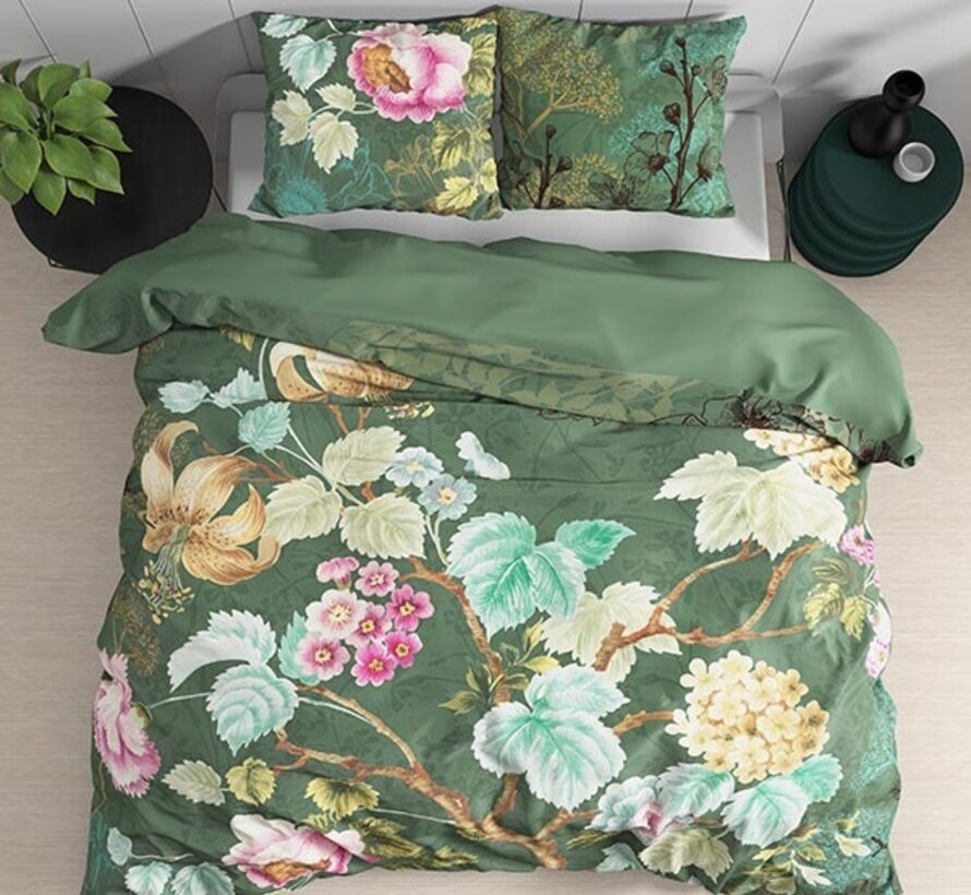 Chanda - Olijfgroen Dekbedovertrek