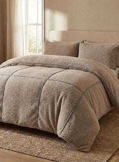 Sleeptime Trim Teddy - Donker Taupe Dekbedovertrek