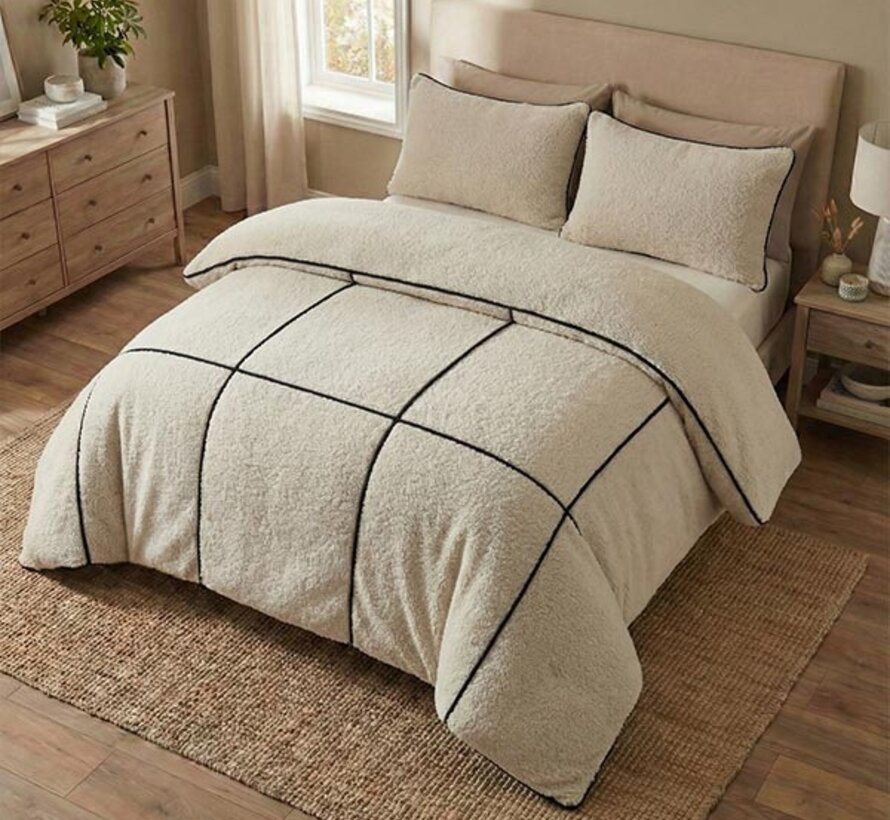 Trim Teddy - Beige Dekbedovertrek