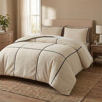 Sleeptime Trim Teddy - Beige Dekbedovertrek