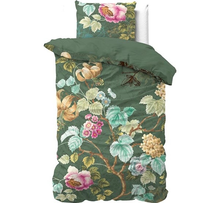 Chanda - Olijfgroen Dekbedovertrek