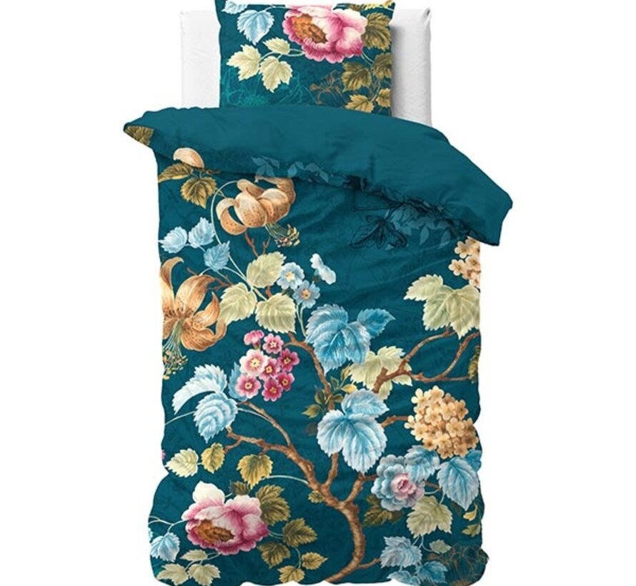 Chanda - Blauw Dekbedovertrek