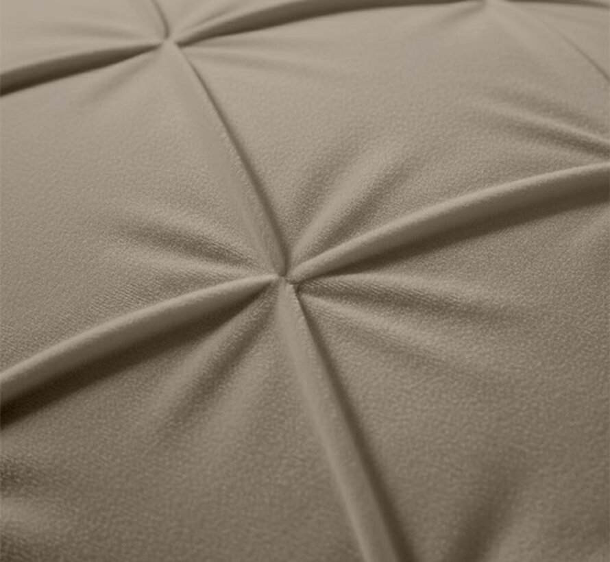 2-Pack: Kussenslopen - Licht Taupe Velvet Diamond Pintuck