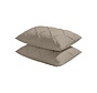 2-Pack: Kussenslopen - Licht Taupe Velvet Diamond Pintuck