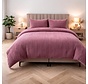 Rib Teddy - Oud Roze Dekbedovertrek