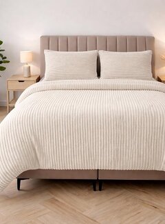 Sleeptime Rib Teddy - Beige Dekbedovertrek