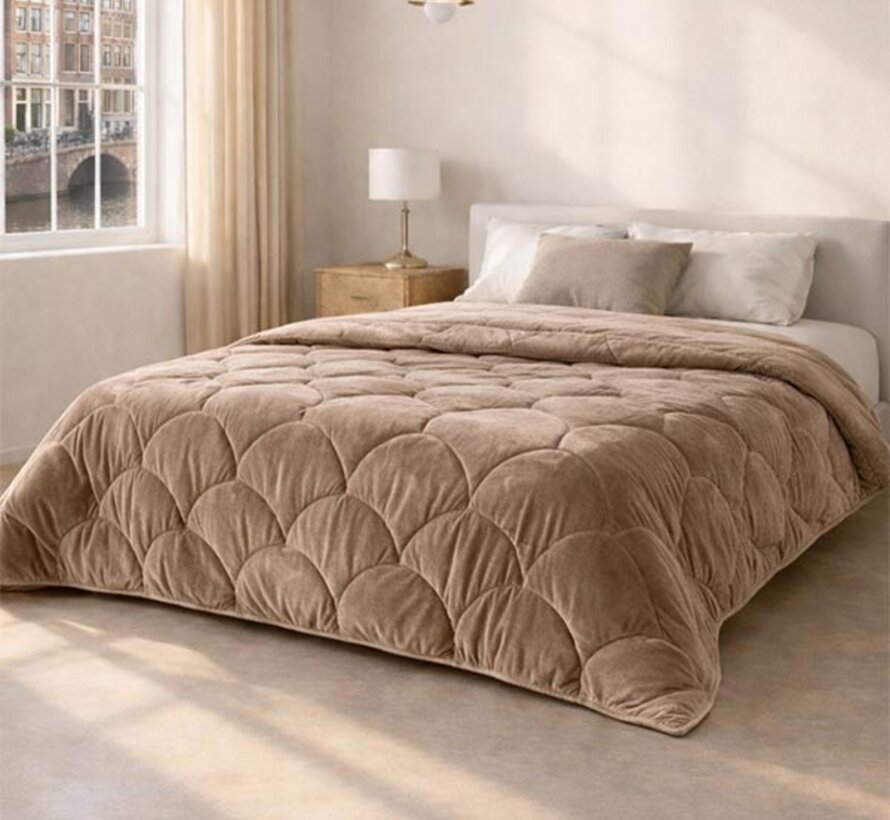 Dekbed Zonder Overtrek - Taupe Velvet